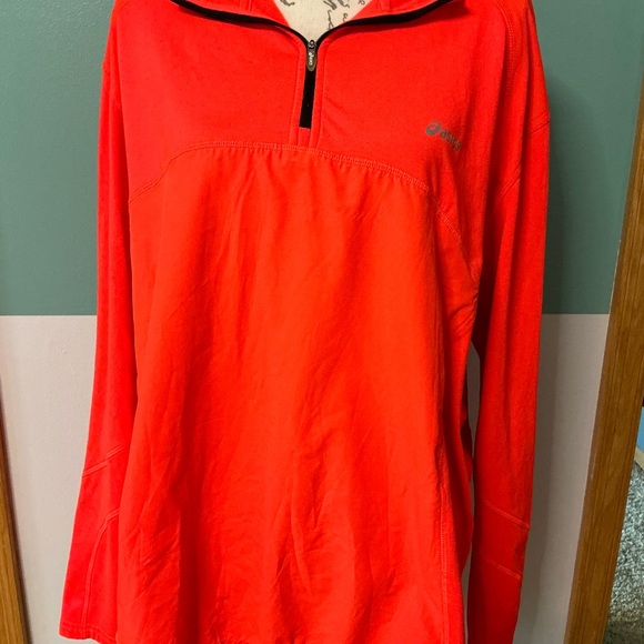 Fun, bright over 1/2 zip pullover sweatshirt. Very light. - Picture 2 of 5